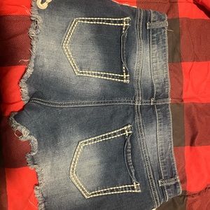 Blue Jean shorts.